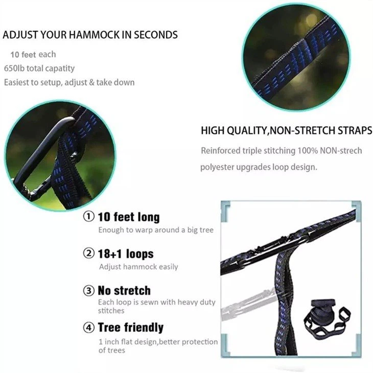 Double Parachute Camping Hammock-5